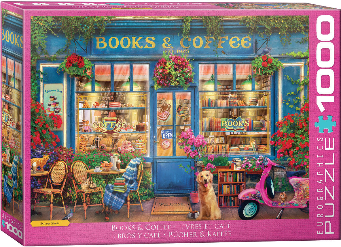 Eurographics Books & Coffee 1000-Piece Puzzle