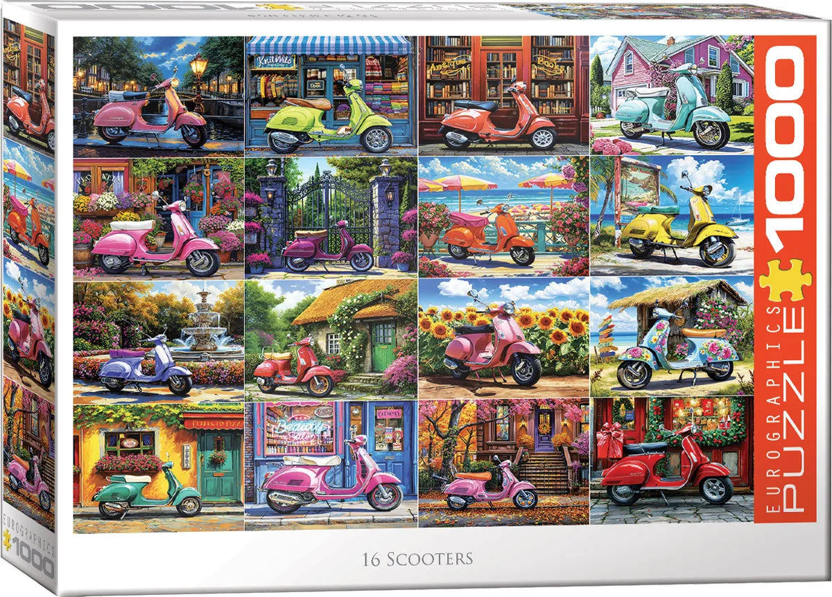 Eurographics 16 Scooters 1000 piece Puzzle.