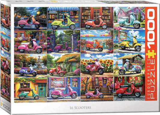 Eurographics 16 Scooters 1000 piece Puzzle.