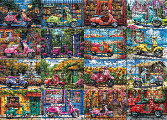 Eurographics 16 Scooters 1000 piece Puzzle.