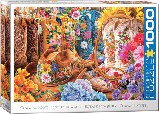Eurographics Cowgirl Boots 1000 piece Puzzle.