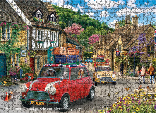 Eurographics Traveling Mini Cooper 1000 piece Puzzle.
