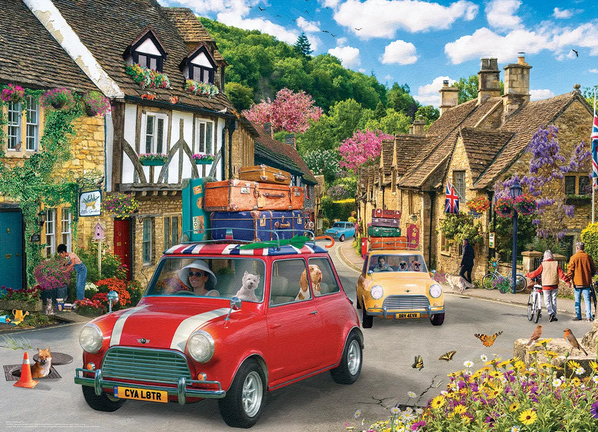 Eurographics Traveling Mini Cooper 1000 piece Puzzle.
