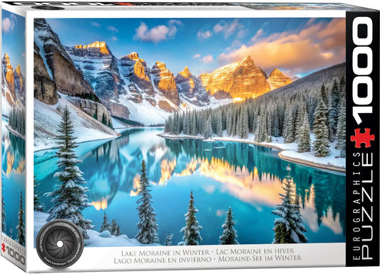 Eurographics Lake Moraine in Winter 1000 piece Puzzle.