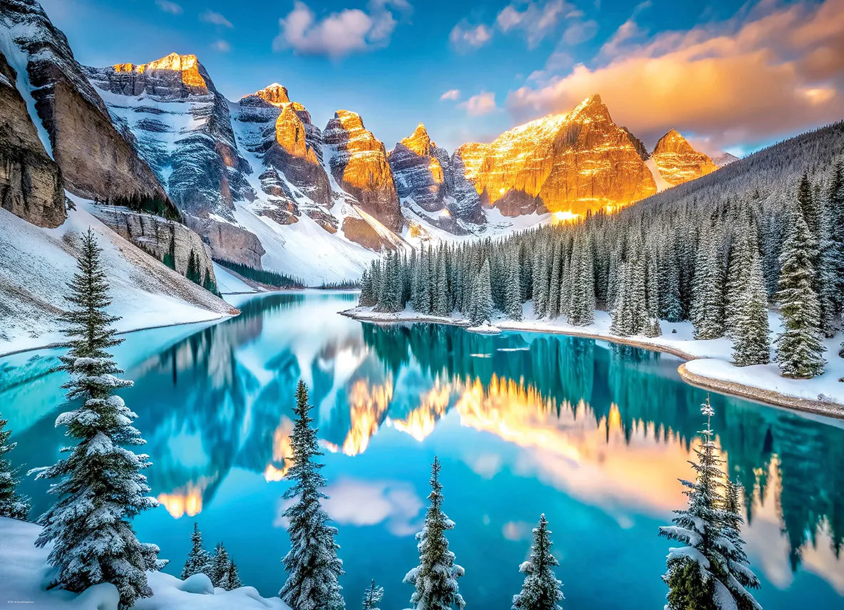 Eurographics Lake Moraine in Winter 1000 piece Puzzle.