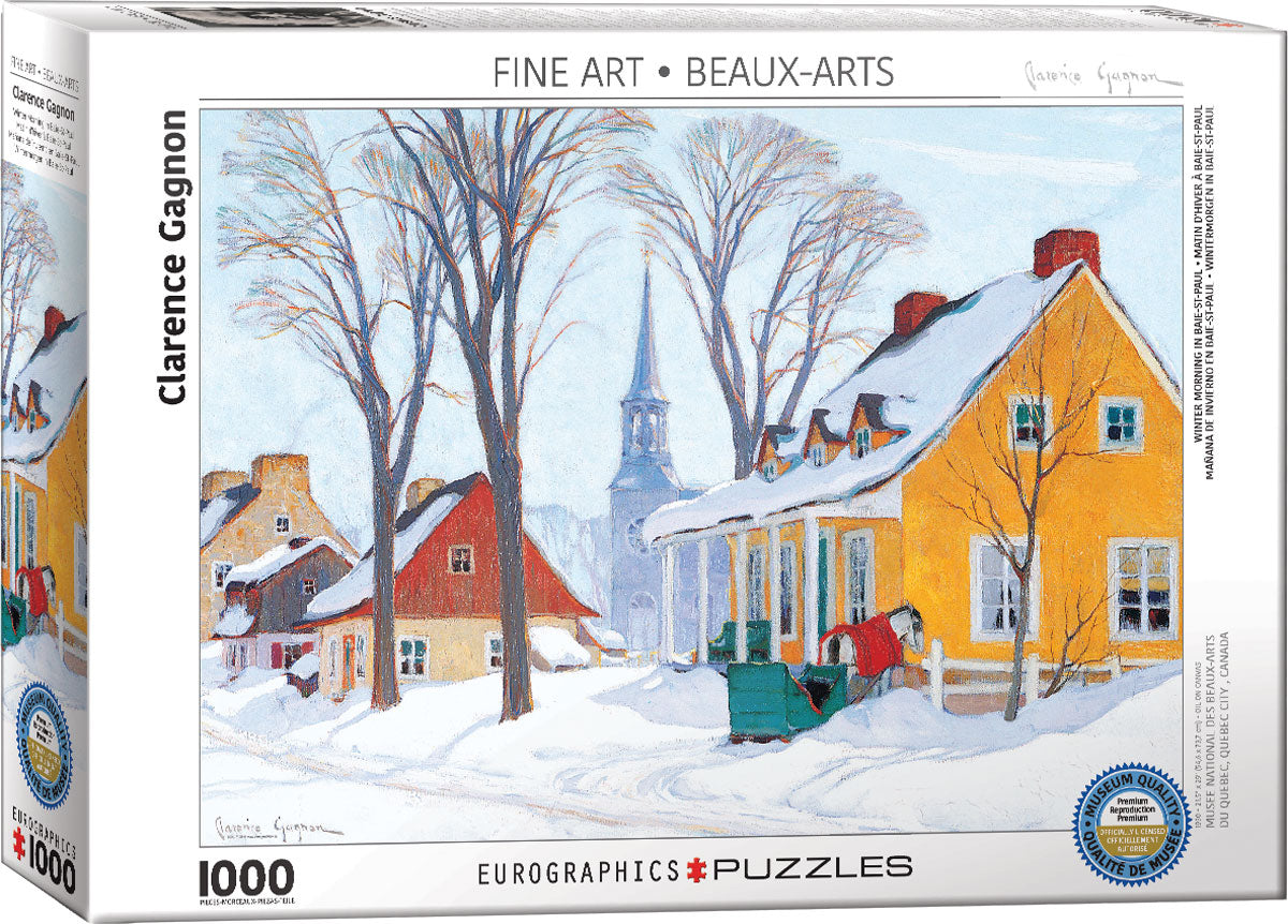EUROGRAPHICS Winter Morning in Baie-St-Paul by Clarence Gagnon 1000-Piece Puzzle