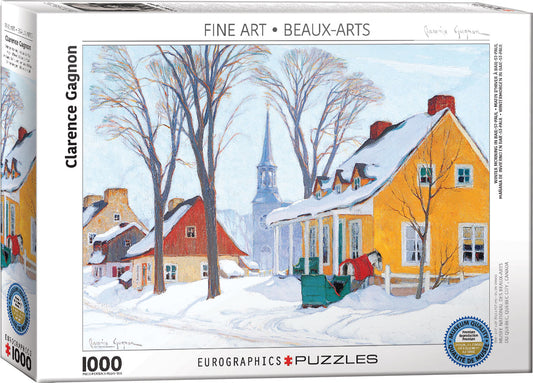 EUROGRAPHICS Winter Morning in Baie-St-Paul by Clarence Gagnon 1000-Piece Puzzle