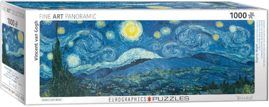 Eurographics Starry Night Panorama (Expanded from original) by Vincent van Gogh 1000-Piece Puzzle