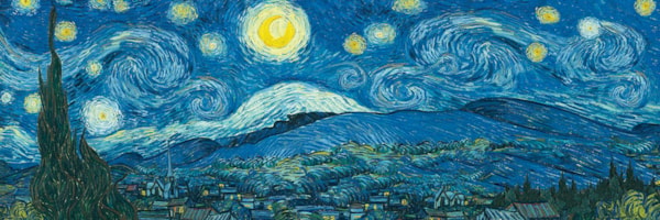 Eurographics Starry Night Panorama (Expanded from original) by Vincent van Gogh 1000-Piece Puzzle