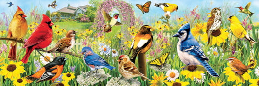 Eurographics Backyard Birds Panoramic 1000-Piece Puzzle