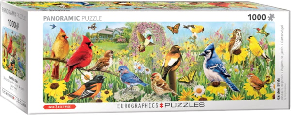 Eurographics Backyard Birds Panoramic 1000-Piece Puzzle
