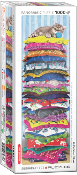 EUROGRAPHICS Fluffy Kitty on Pillows 1000-Piece Puzzle