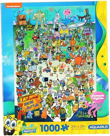 AQUARIUS SpongeBob SquarePants Cast 1000 Piece Jigsaw Puzzle