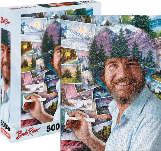 AQUARIUS Bob Ross Hair 500 Piece Jigsaw Puzzle