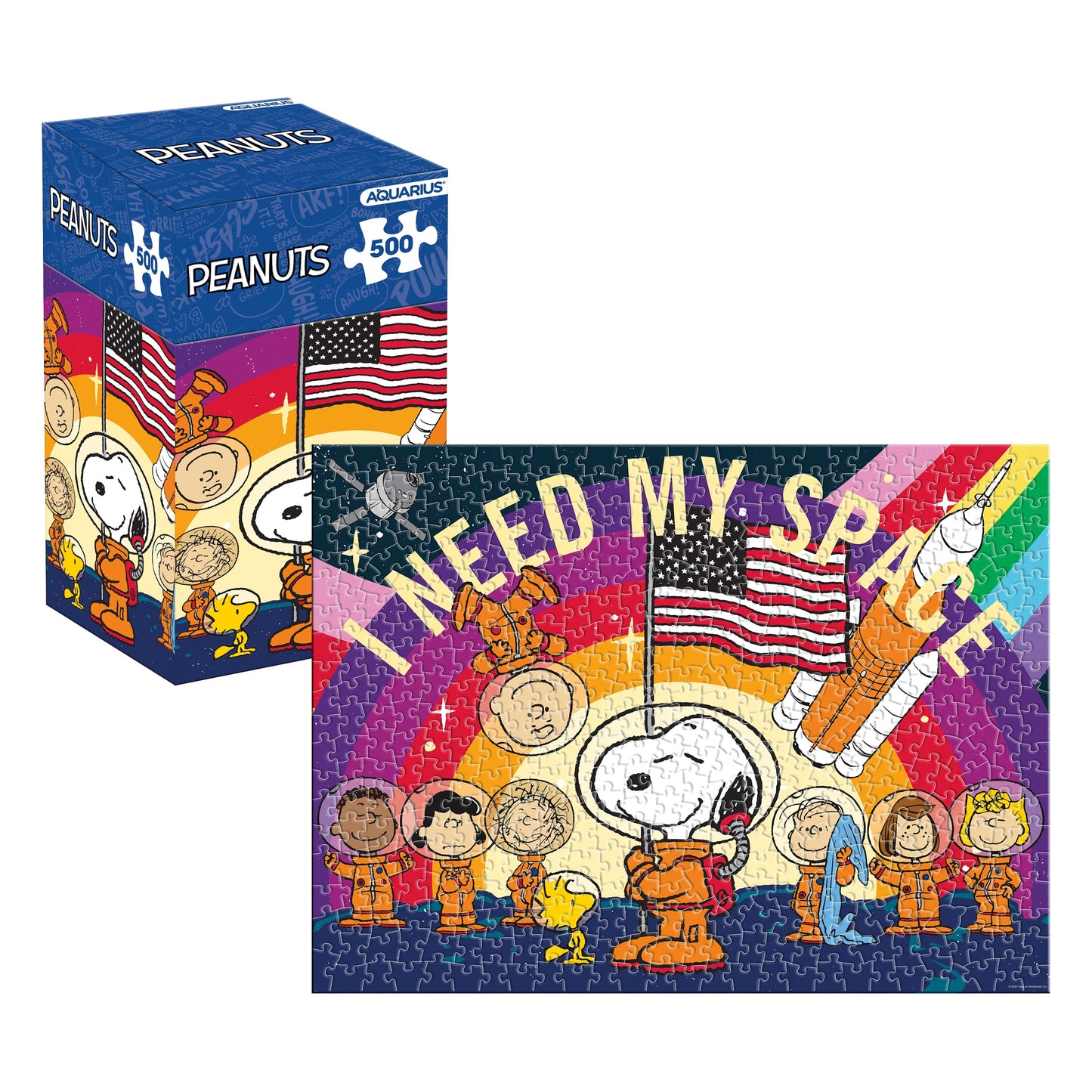 AQUARIUS Peanuts Snoopy in Space 500 Piece Jigsaw Puzzle (Vertical Box)