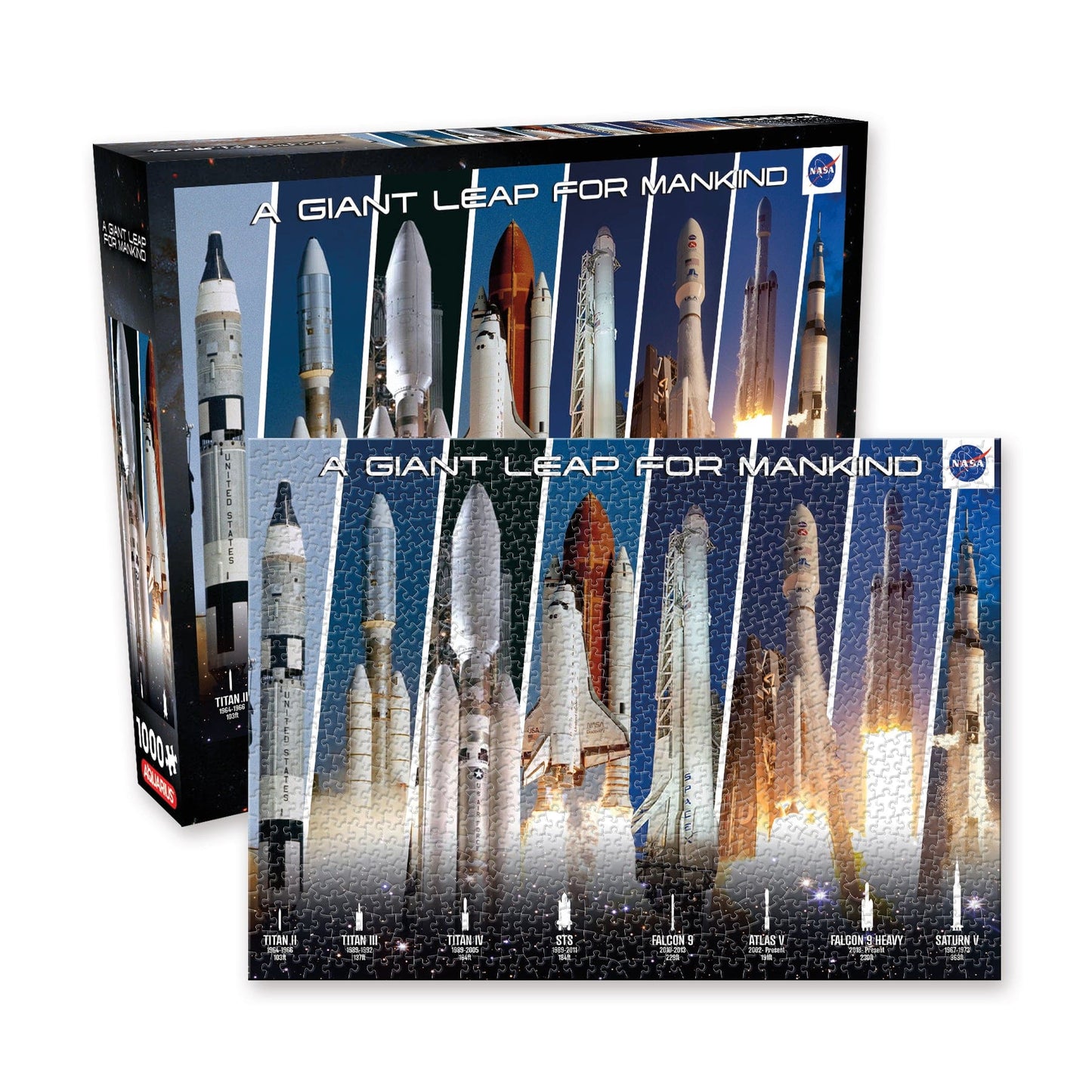 AQUARIUS NASA Rocket Grid 1000 Piece Jigsaw Puzzle