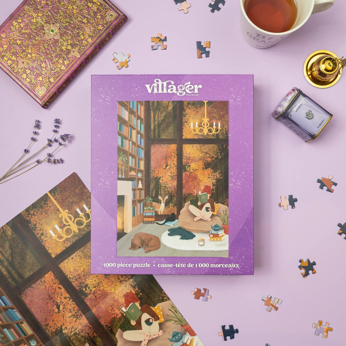 VILLAGER Dream Library | 1000-Piece Puzzle for Adults | Designed in Canada by Tara Younggren