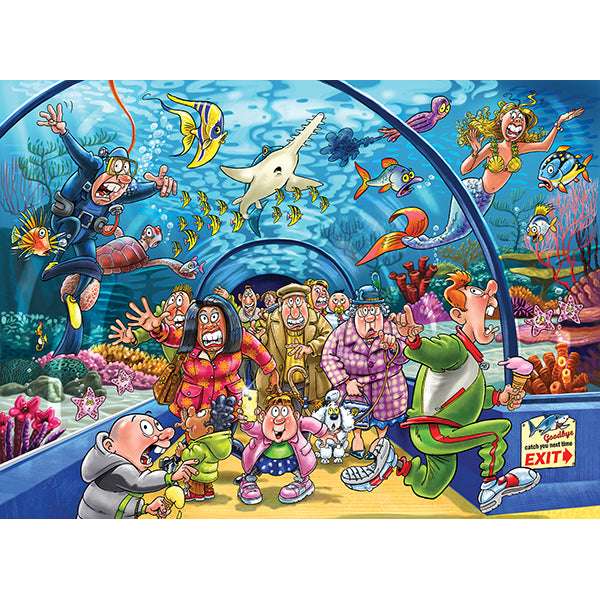 JUMBO, Wasgij Original 43, Aquarium Antics! 1000 pcs