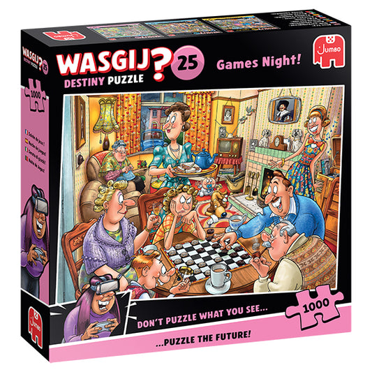 JUMBO Wasgij Destiny #25, Games Night! 1000pcs