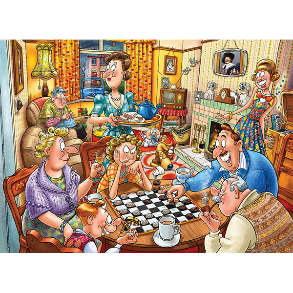 JUMBO Wasgij Destiny #25, Games Night! 1000pcs