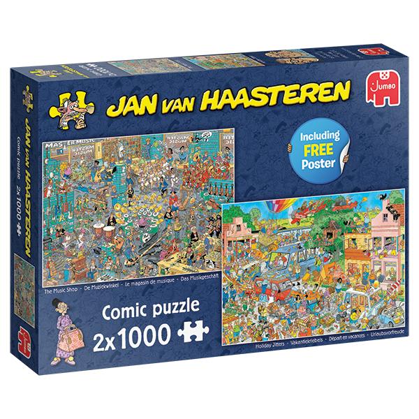 JUMBO Jan van Haasteren  JVH The Music Shop & Holiday Jitters, 2X 1000pcs