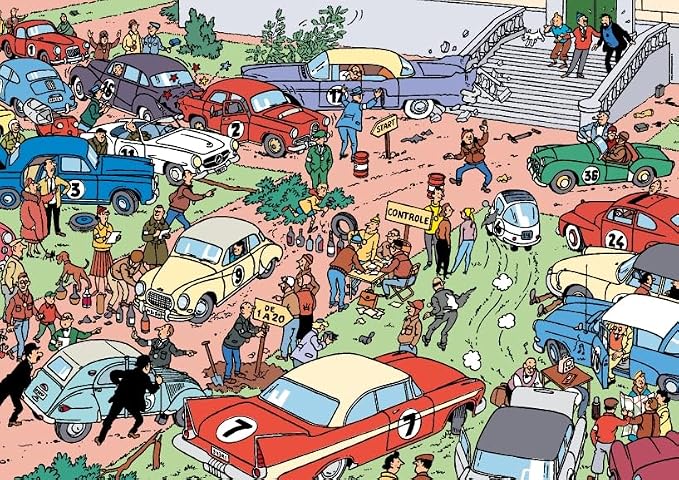 TINTIN Puzzle Rallye 1000 PCS