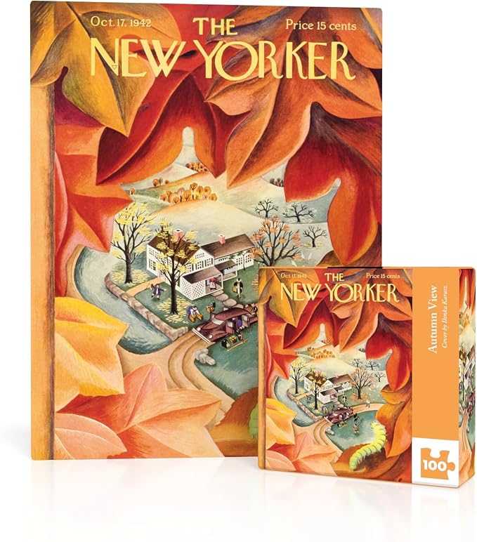NEW YORK PUZZLE COMPANY, THE NEW YORKER, Autumn View Mini, 100 pcs (Oct 17, 1942)