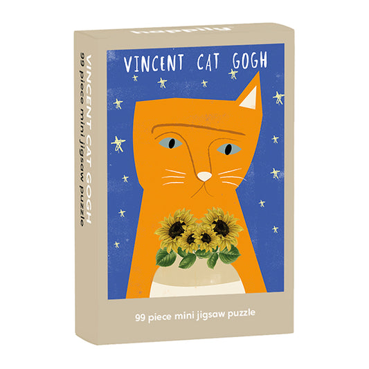 HAPPILY Vincent Cat Gogh - 99 Piece Mini Jigsaw Puzzle