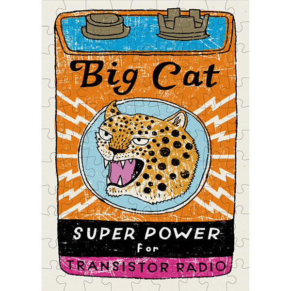 HAPPILY Big Cat Power - 99 Piece Mini Jigsaw Puzzle