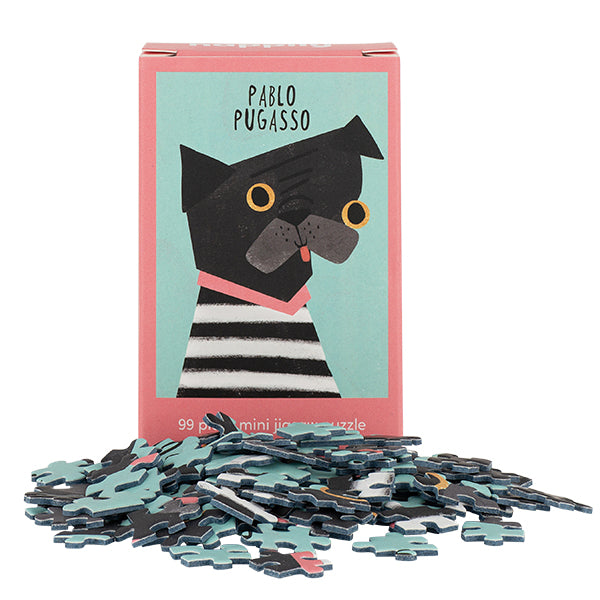 HAPPILY Pablo Pugcasso - 99 Piece Mini Jigsaw Puzzle