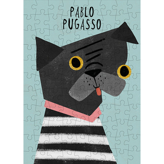 HAPPILY Pablo Pugcasso - 99 Piece Mini Jigsaw Puzzle
