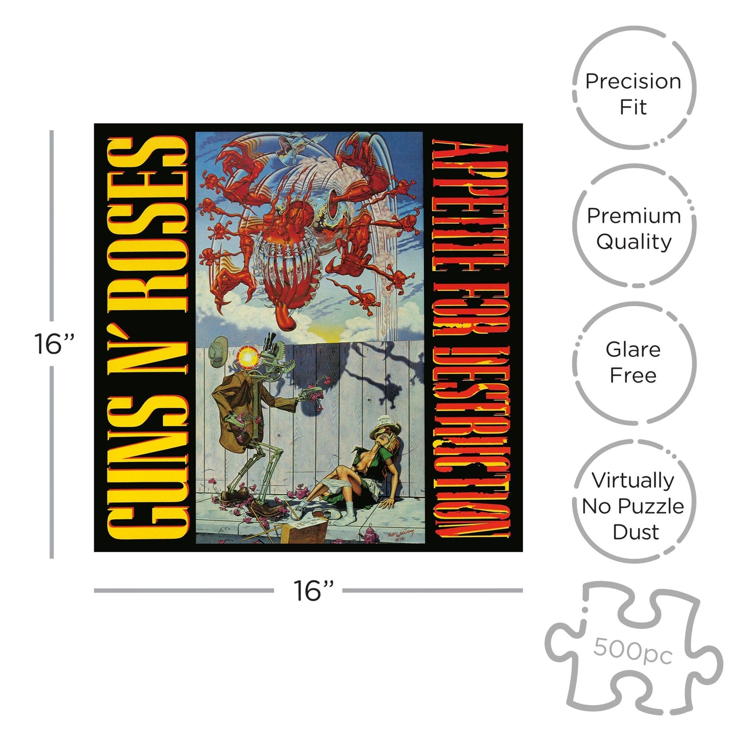 ROCK SAWS Guns N’ Roses Appetite For Destruction 1 (500 Piece Jigsaw Puzzle)