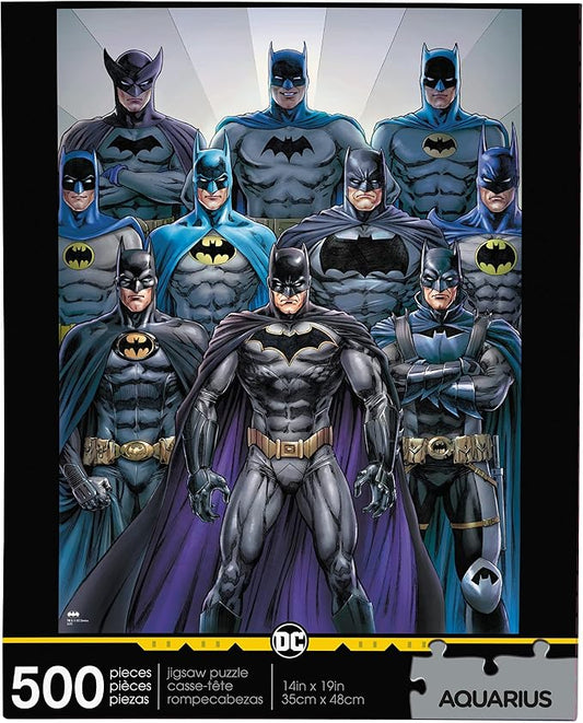 AQUARIUS DC Comics Batman Batsuits Puzzle (500 Piece Jigsaw Puzzle)