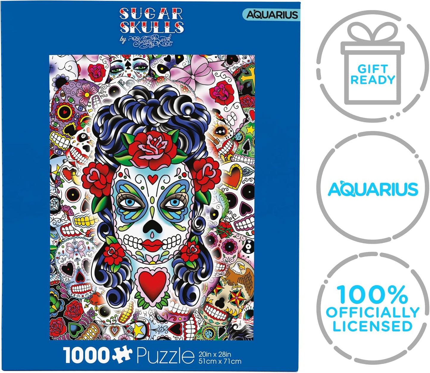 AQUARIUS Sugar Skulls Puzzle (1000 Piece Jigsaw Puzzle)