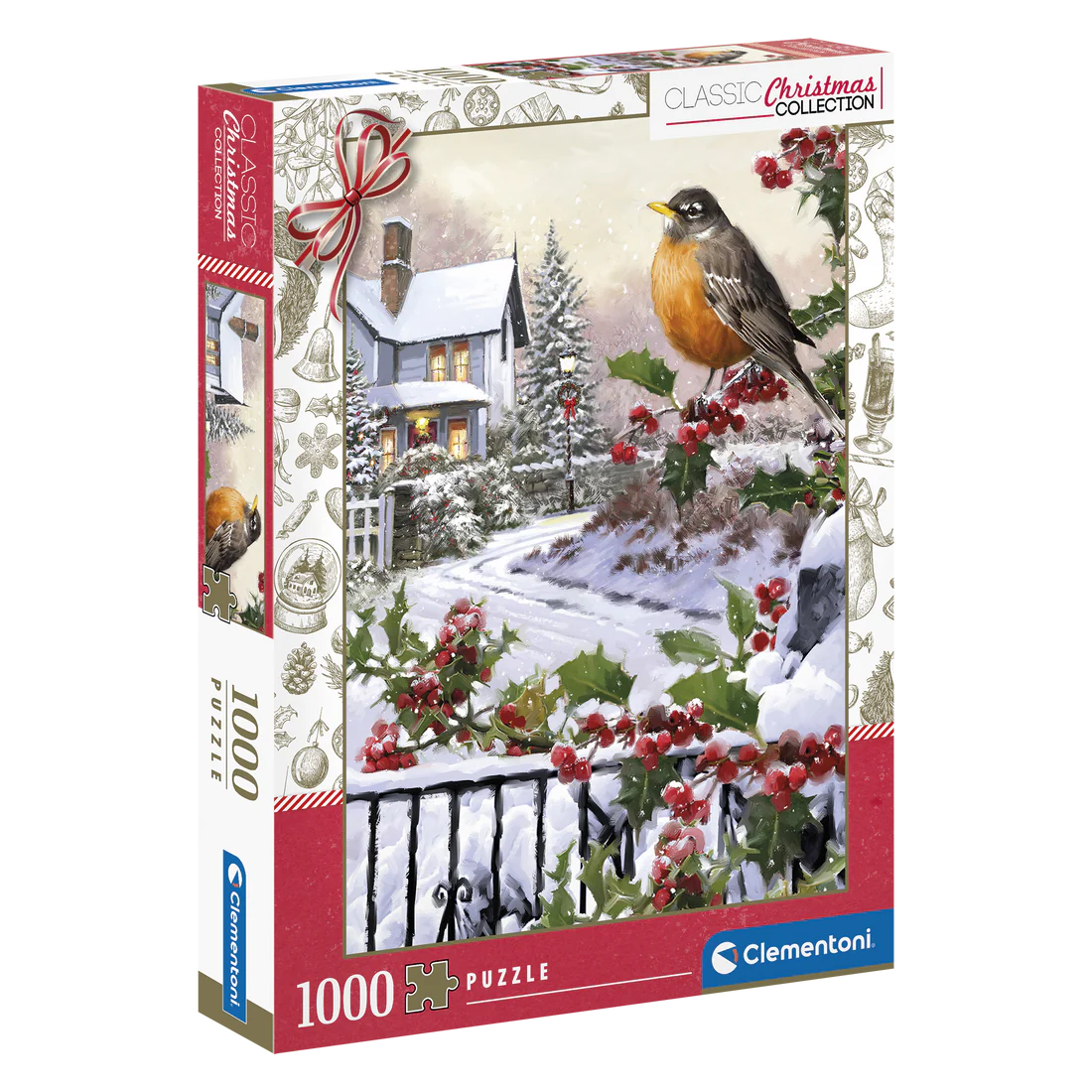 CLEMENTONI ROBIN AND HOLLY BUSHES 1000 PCS