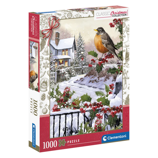 CLEMENTONI ROBIN AND HOLLY BUSHES 1000 PCS