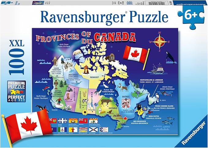 RAVENSBURGER Map of Canada 100 pc Puzzle