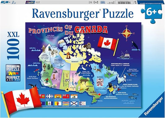 RAVENSBURGER Map of Canada 100 pc Puzzle