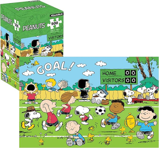 AQUARIUS Peanuts Soccer 500 Piece Jigsaw Puzzle (Vertical Box)
