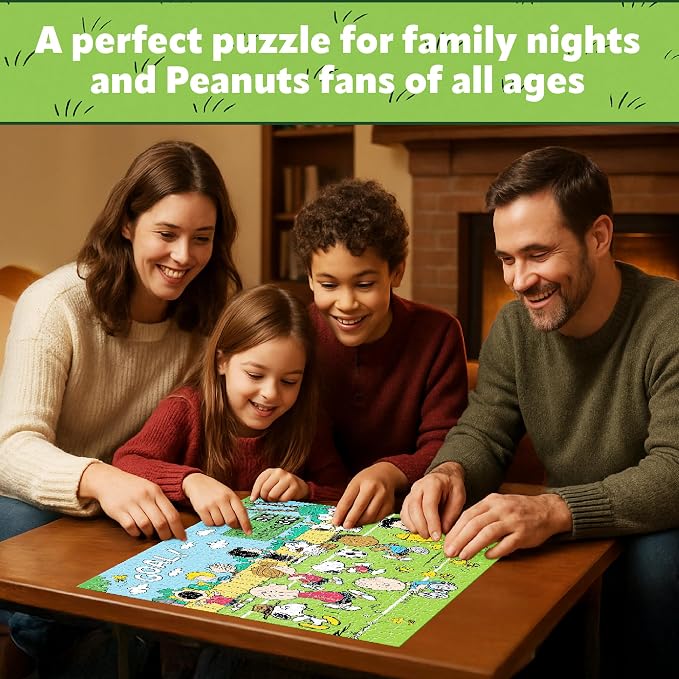 AQUARIUS Peanuts Soccer 500 Piece Jigsaw Puzzle (Vertical Box)
