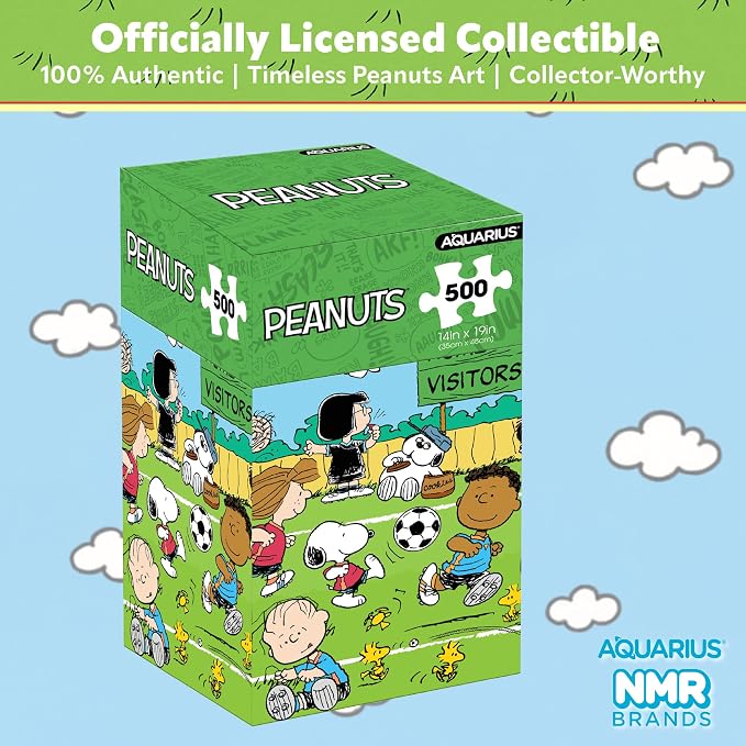 AQUARIUS Peanuts Soccer 500 Piece Jigsaw Puzzle (Vertical Box)