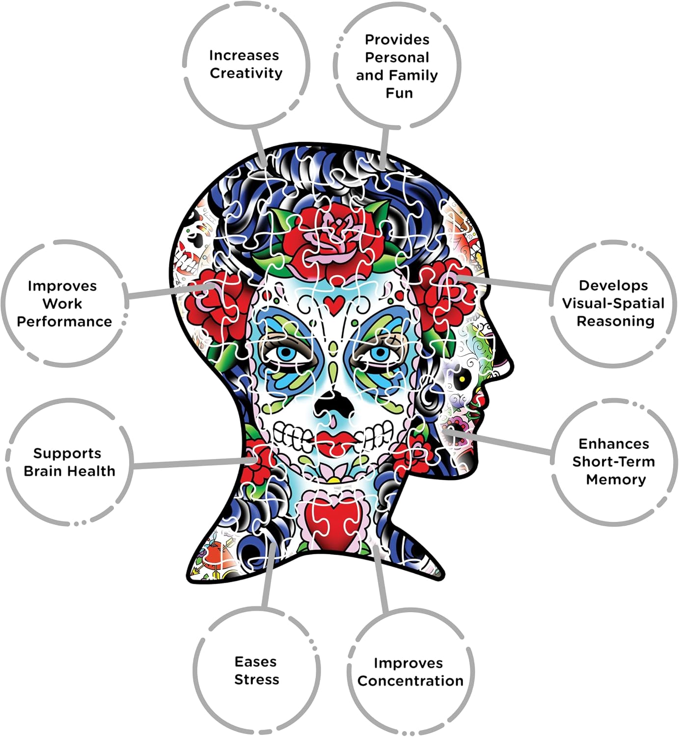 AQUARIUS Sugar Skulls Puzzle (1000 Piece Jigsaw Puzzle)
