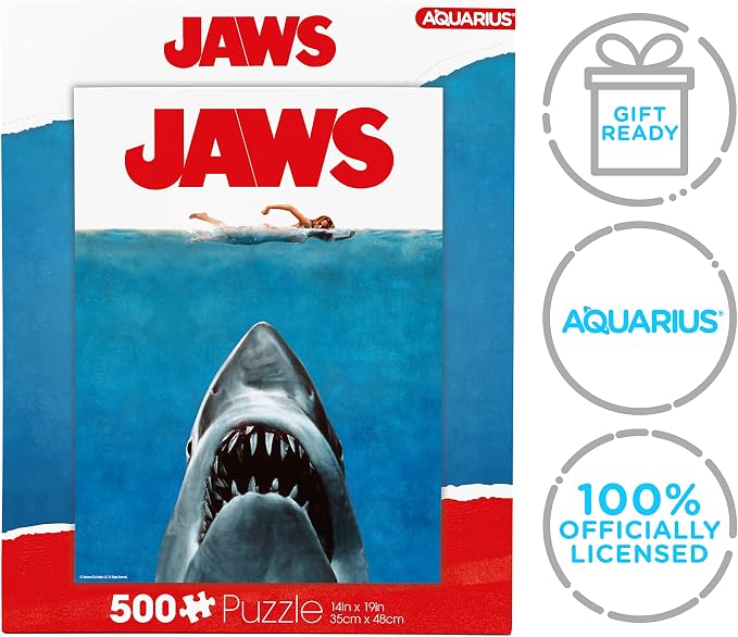 AQUARIUS Jaws Movie One Sheet Puzzle (500 Piece Jigsaw Puzzle)