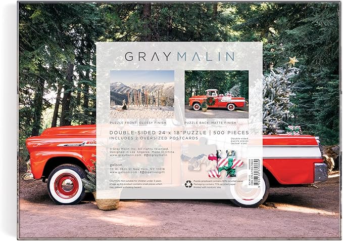 GALISON Gray Malin The Winter Holiday 500 Piece Double Sided Puzzle