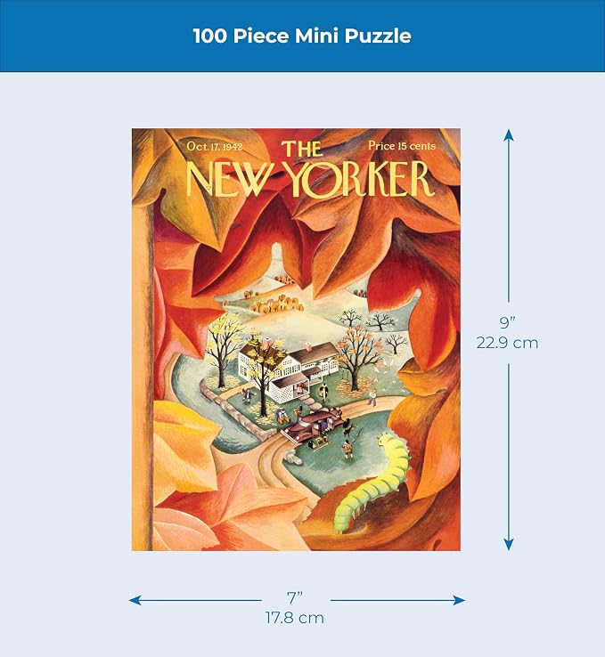 NEW YORK PUZZLE COMPANY, THE NEW YORKER, Autumn View Mini, 100 pcs (Oct 17, 1942)
