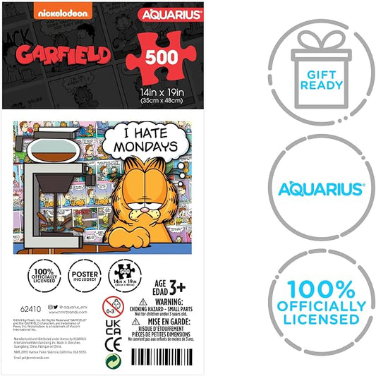 AQUARIUS Garfield I Hate Mondays 500 Piece Jigsaw Puzzle (Vertical Box)