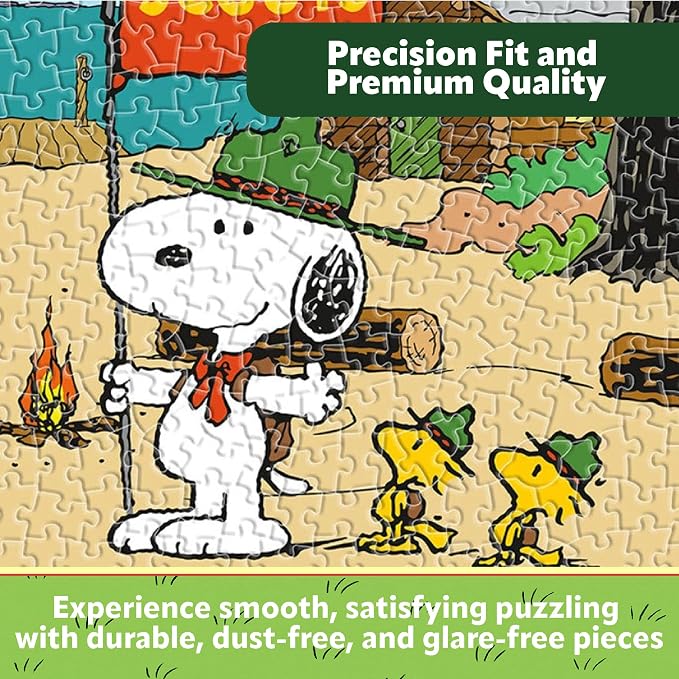 AQUARIUS Peanuts Beagle Scouts 500 Piece Jigsaw Puzzle (Vertical Box)