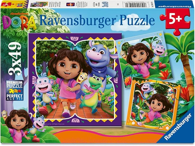 RAVENSBURGER Dora The Explorer - Ready to Party! 3x49 pc Puzzle
