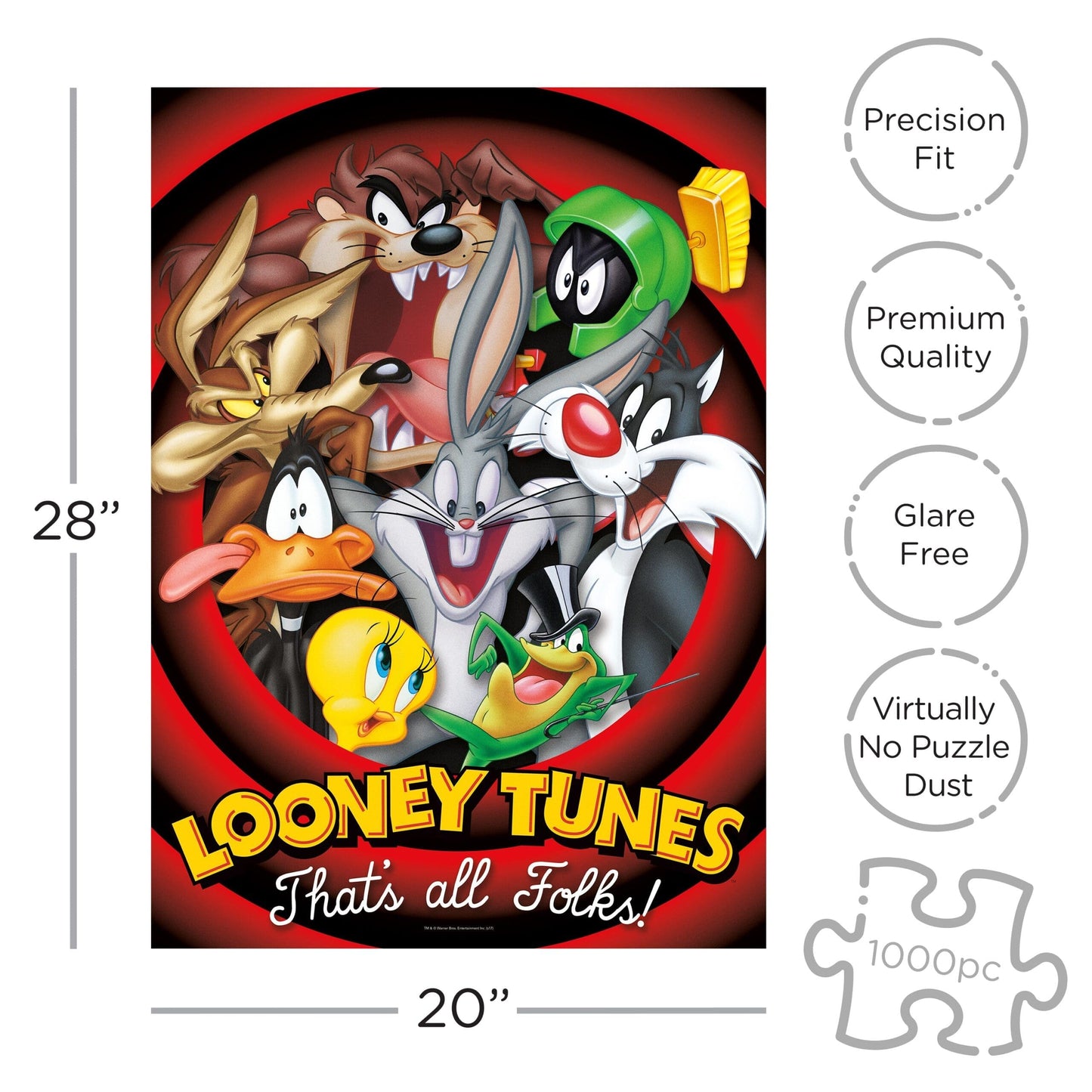 AQUARIUS Looney Tunes 1000 Piece Jigsaw Puzzle
