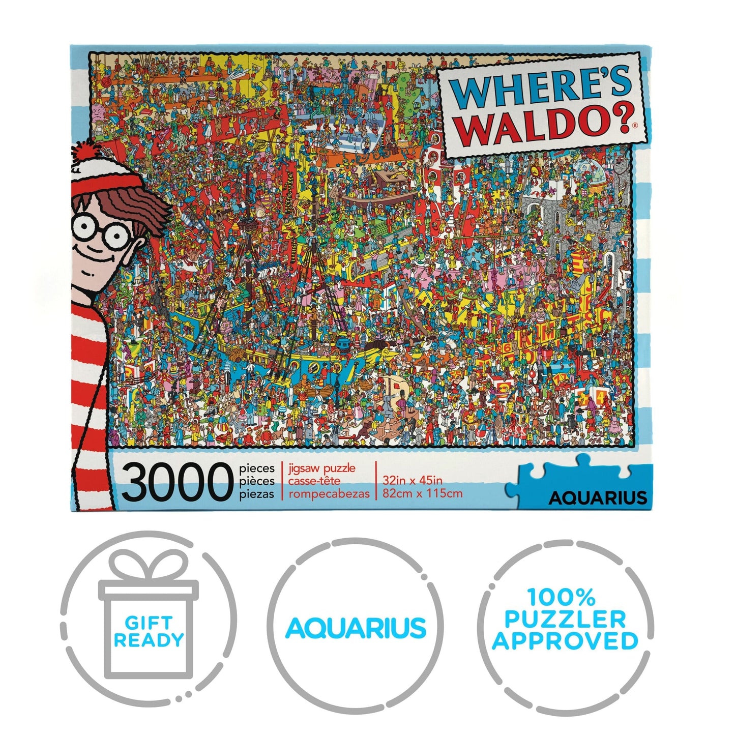 AQUARIUS Where’s Waldo 3000 Piece Jigsaw Puzzle